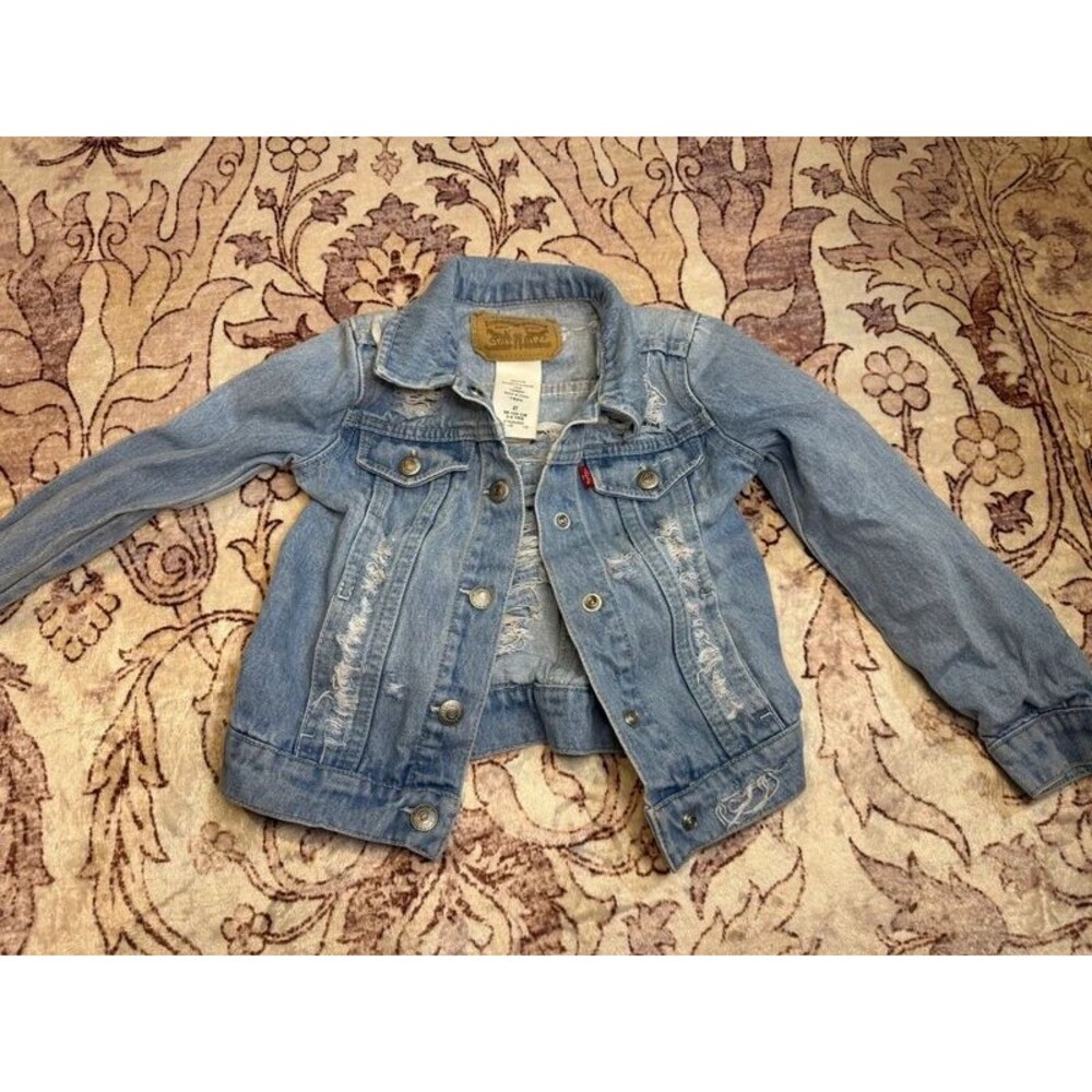 Hand distressed Levi’s jacket